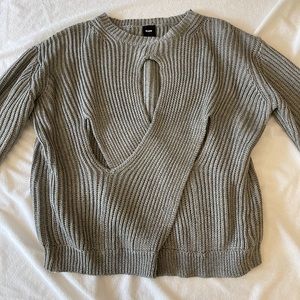 NUDE Grey cut out sweater